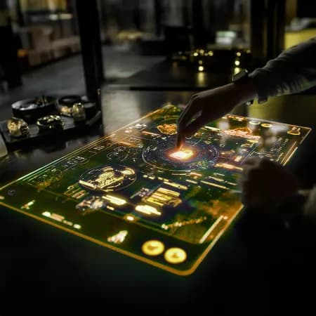 Futuristic table UI